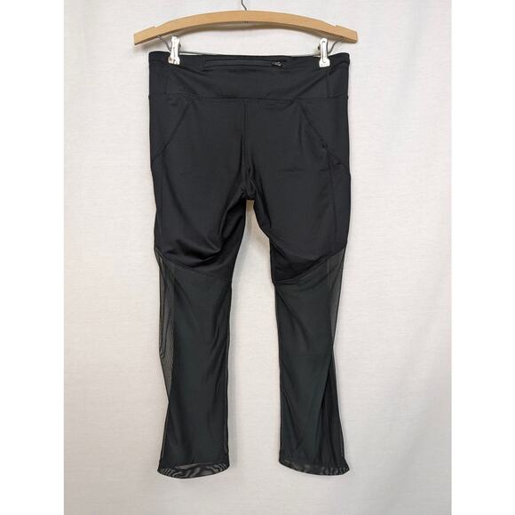 Nike Dri Fit Capri Legging Mesh Black Medium - Picture 2 of 8